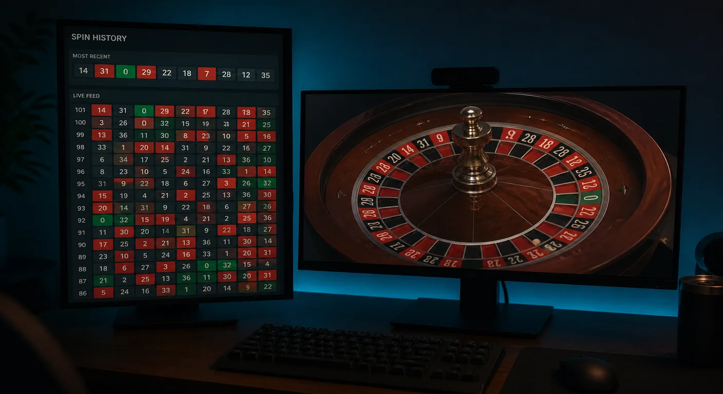 Monitors with spin history and a live wheel